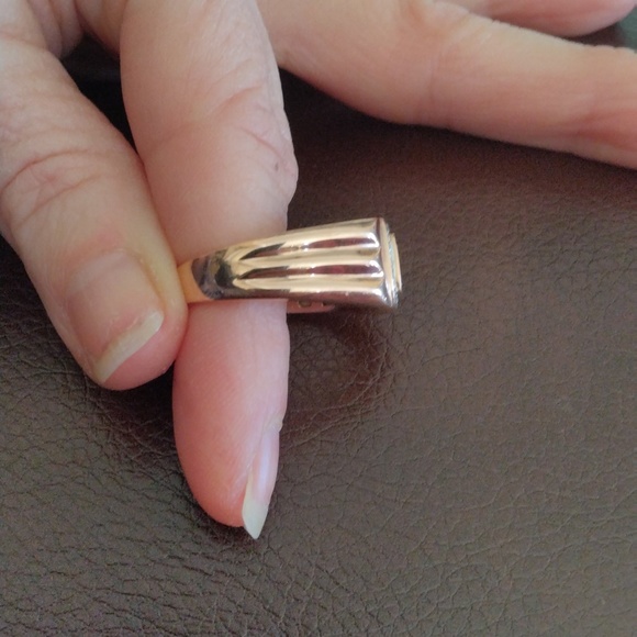 Mens Rose Gold Ring with Black and white diamonds 💞 sz 10.5 - Picture 4 of 9